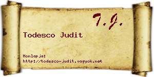 Todesco Judit névjegykártya